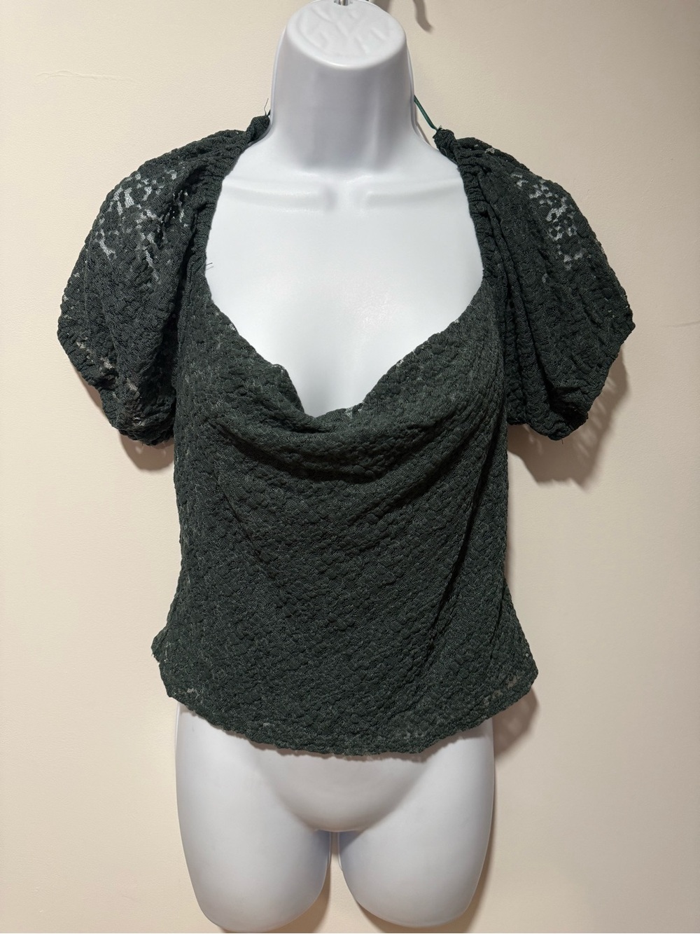 Women’s Dark Green Lace Top
